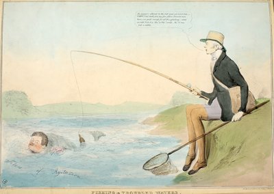 Vissen in Troebel Water, pub. 1832 door John Doyle
